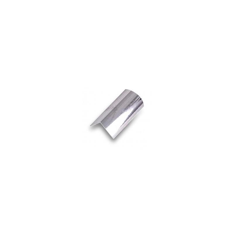 Ángulo PVC – 20 × 20 × 2 mm – 2,5 m – Adhesivo 3M – Plata