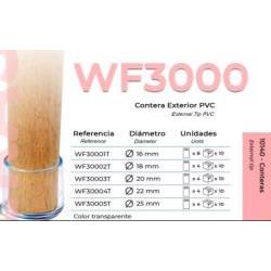 Contera exterior – Ø 18 mm – 4 uds. – Transparente
