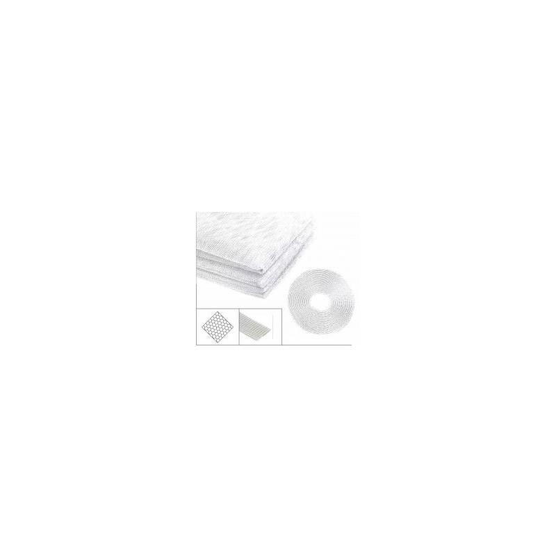 Tela mosquitera de poliéster 100 % – 1,3 × 1,5 m – Autoadhesiva – Blanca