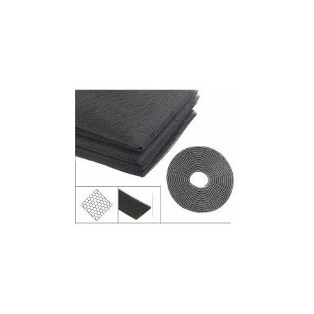 Tela mosquitera de poliéster 100 % – 1,3 × 1,5 m – Autoadhesiva – Negro