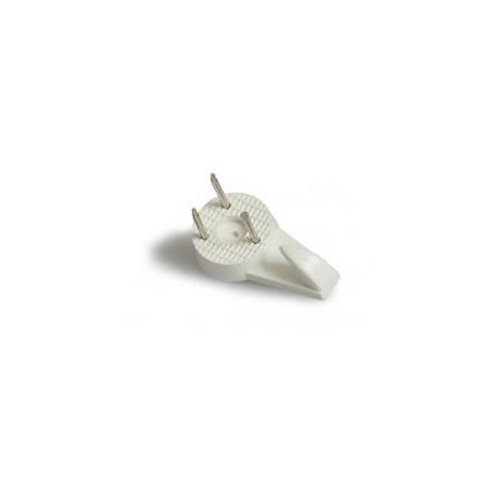 Soporte multiuso con 3 clavos – 5 uds. – Blanco