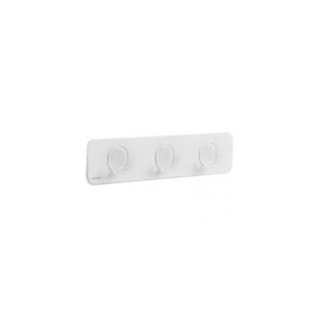 Colgador – 3 ganchos – Reutilizable efecto ventosa – Blanco