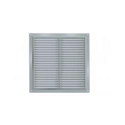 Rejilla ABS con mosquitera – 20 × 20 cm – Cromo mate