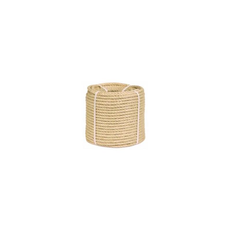 Cuerda de sisal – 4 cabos – 20 mm × 100 m –Bobina – Blanc