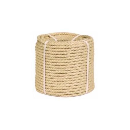 Cuerda de sisal – 4 cabos – 22 mm × 100 m –Bobina – Blanc