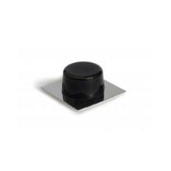 Tope de puerta – Base metálica – Adhesivo – 2 uds. – Negro