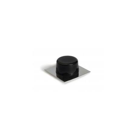 Tope de puerta – Base metálica – Adhesivo – 2 uds. – Negro