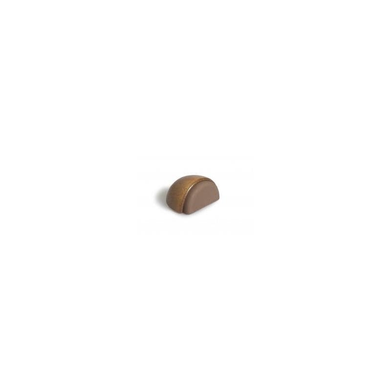Tope de puerta – Media luna – Adhesivo/atornillable – 1 ud. – Madera oscura