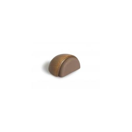 Tope de puerta – Media luna – Adhesivo/atornillable – 1 ud. – Madera oscura