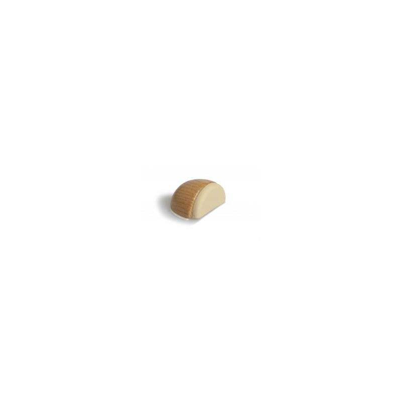 Tope de puerta – Media luna – Adhesivo/atornillable – 1 ud. – Madera pino