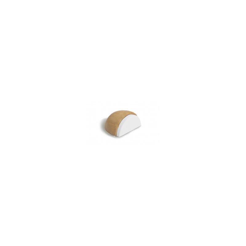 Tope de puerta – Media luna – Silencioso – Adhesivo/atornillable – Madera clara