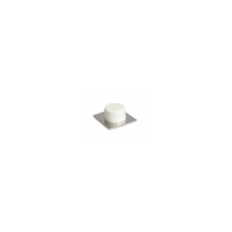 Tope de puerta – Base metálica – Adhesivo – 25 uds. – Blanco