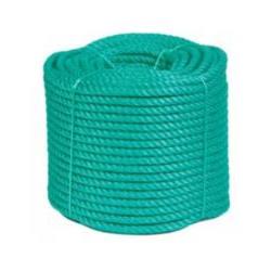 Cordeleria de polietileno. 20 mm.4 Cabos.Bobina 100 mts.Verde