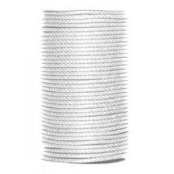 Cuerda  plastificada  5mm.x 100 Mts..Blanco