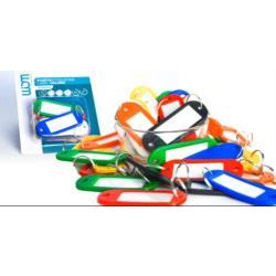 PORTA ETIQUETAS PLASTICO 59*21.ROJO. ( 50 uds.)