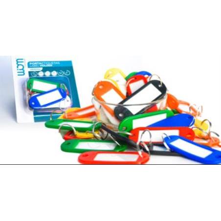 Portaetiquetas de plástico – 59 × 21 mm – 50 uds. – Naranja