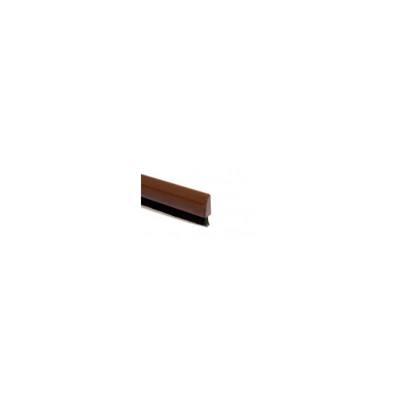 Burlete curvado puerta – 1 m – Pelo 15 mm – Adhesivo acrílico – Madrea oscura
