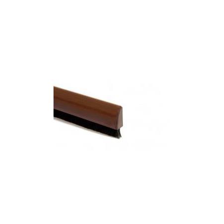 Burlete curvado puerta – 1 m – Pelo 15 mm – Adhesivo acrílico – Madrea oscura