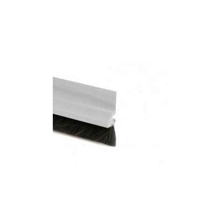 Burlete bajo puerta desnivelado – 1 m – Pelo 15 mm – Adhesivo acrílico – Blanco