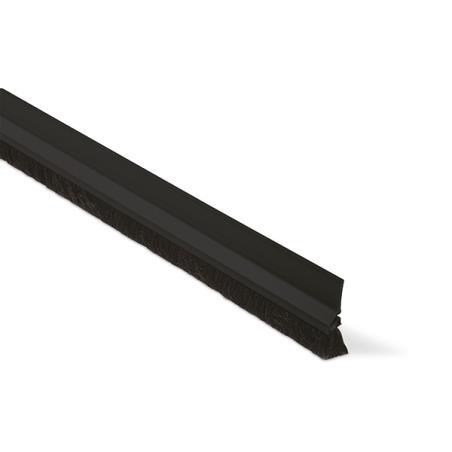 Burlete bajo puerta desnivelado – 1 m – Pelo 15 mm – Adhesivo acrílico – Negro