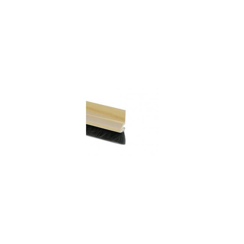 Burlete bajo puerta desnivelado – 1 m – Pelo 15 mm – Adhesivo acrílico – Madera Pino