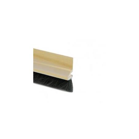 Burlete bajo puerta desnivelado – 1 m – Pelo 15 mm – Adhesivo acrílico – Madera Pino