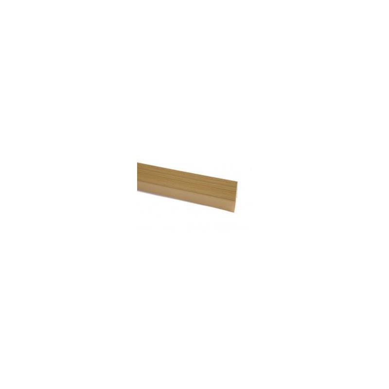 Burlete bajo puerta de goma – 1 m – Goma 15 mm – Adhesivo acrílico – Madera clara