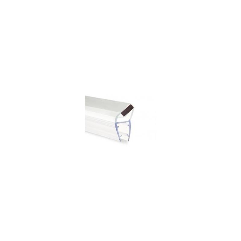 Burlete-perfilL mampara baño. Puerta tipo  "D" 6mm.2 mts.Iman