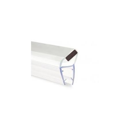 Burlete-perfilL mampara baño. Puerta tipo  "D" 6mm.2 mts.Iman