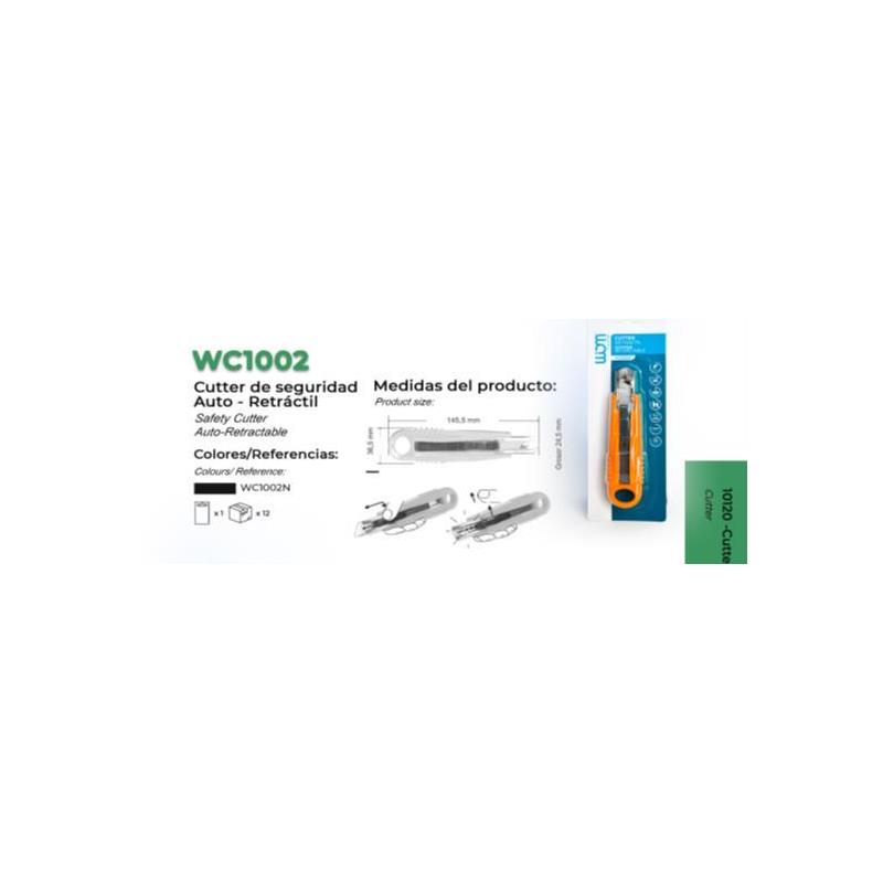 CUTTER DE SUGURIDAD AUTO-RETRACTIL. ABS