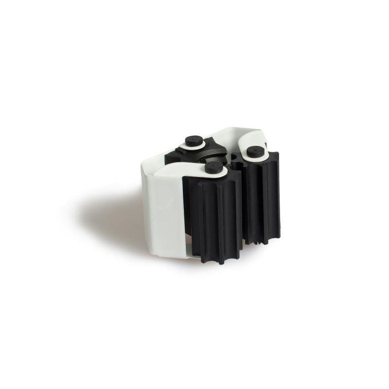CUELGA ESCOBAS CON RODILLOS. ADHE/TORNILLOS BLANCO