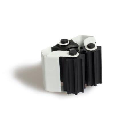 CUELGA ESCOBAS CON RODILLOS. ADHE/TORNILLOS BLANCO