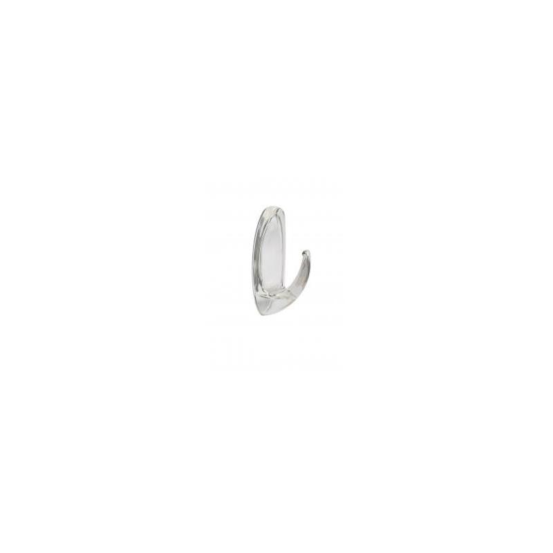 PERCHA PLASTICO TRANSP. PEQUEÑA 3,50 CM..ADH.ACRILICO