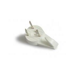 SOPORTE BLANCO MULTIUSO CON 3 CLAVOS. 5UDS.