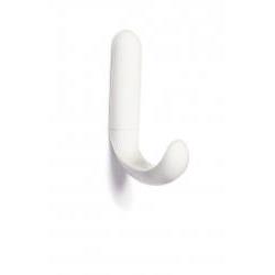 PERCHA GRANDE FORMA J PLAST. ADHE. ACRILICO BLANCO