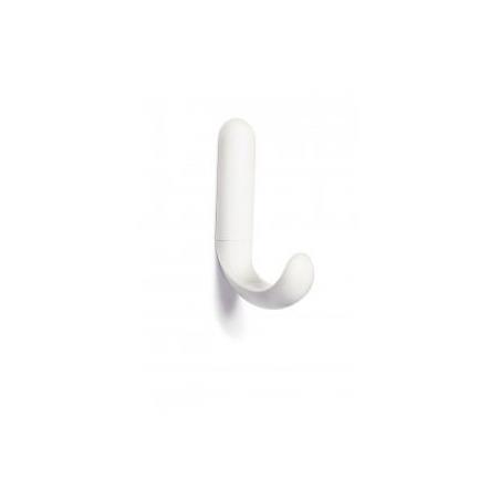 PERCHA GRANDE FORMA J PLAST. ADHE. ACRILICO BLANCO