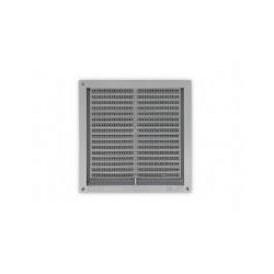 REJILLA PLASTICA CON MOSQUITERA 17X17CM.CROMO-MATE