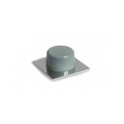 Tope de puerta – Base metálica – Adhesivo – 2 uds. – Gris