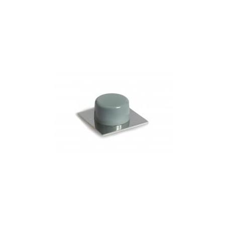 Tope de puerta – Base metálica – Adhesivo – 2 uds. – Gris