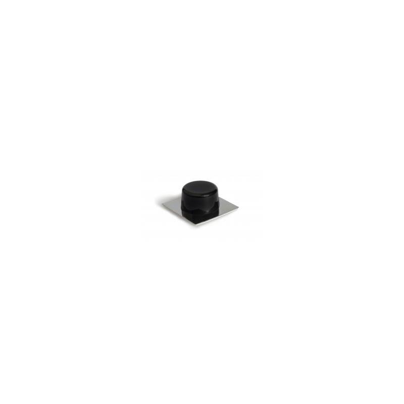 Tope de puerta – Base metálica – Adhesivo – 2 uds. – Negro
