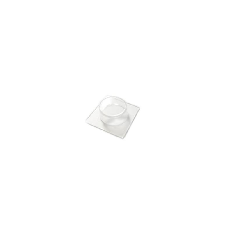 Tope de puerta – Base metálica – Adhesivo – 2 uds. –Transparente