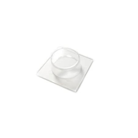 Tope de puerta – Base metálica – Adhesivo – 2 uds. –Transparente