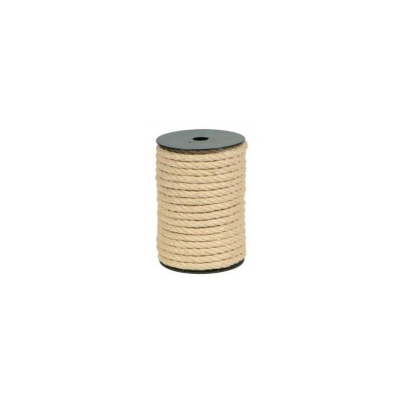 Cuerda de sisal – 4 cabos – 8 mm ×100 m – Carrete – Blanca