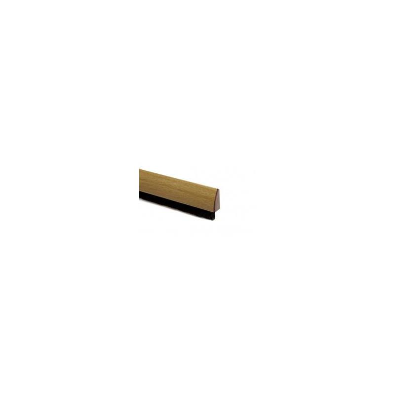 Burlete curvado puerta – 1 m – Pelo 15 mm – Adhesivo acrílico – Madera Clara