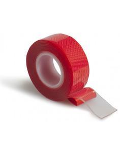 Cinta adhesiva de doble cara con malla – 19 mm × 2,5 m – Transparente