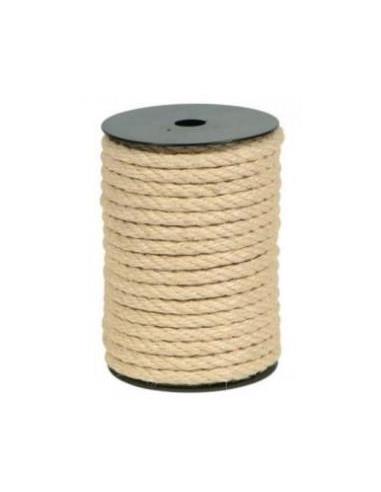 Cuerda de sisal – 4 cabos – 10 mm × 110 m – Carrete – Blanca
