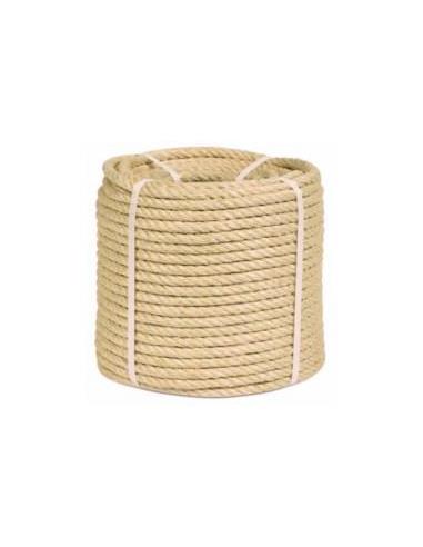 Cuerda de sisal – 4 cabos – 30 mm × 110 m –Bobina – Blanc