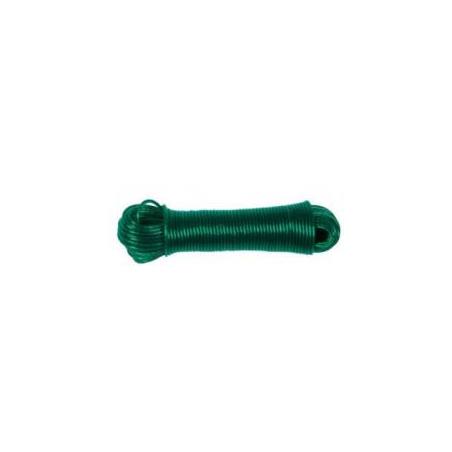Madeja plastificada verde – 4 mm × 10 m – Con cable de acero