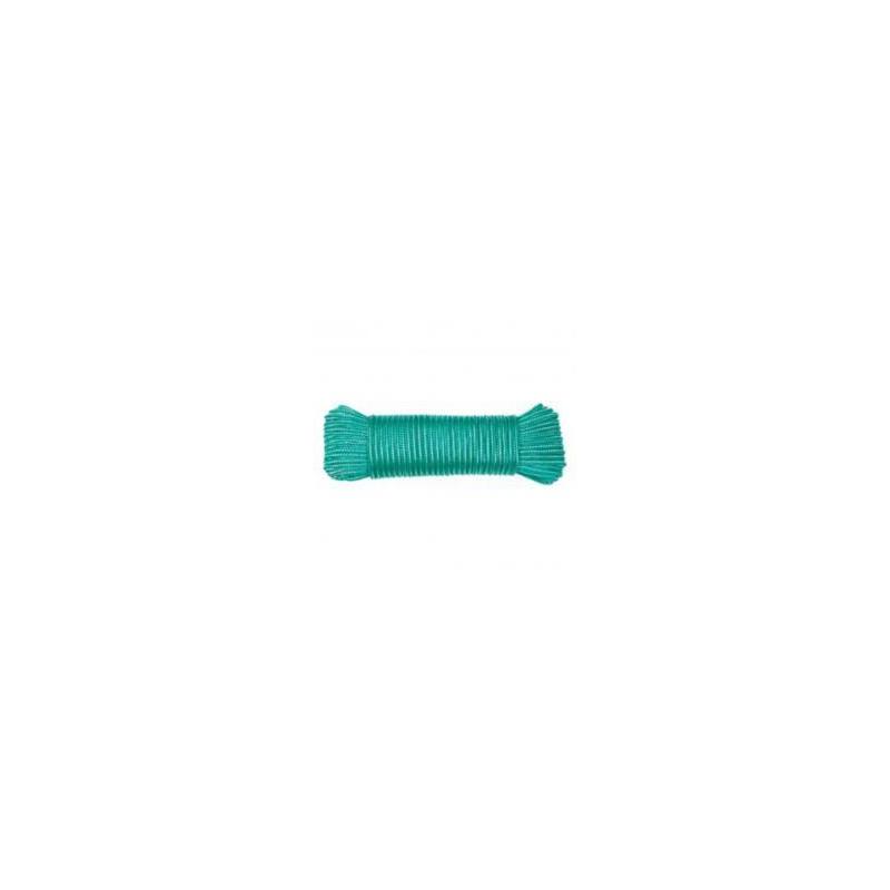 Madeja de polipropileno trenzado – 4 mm × 15 m – Blanco/Verde