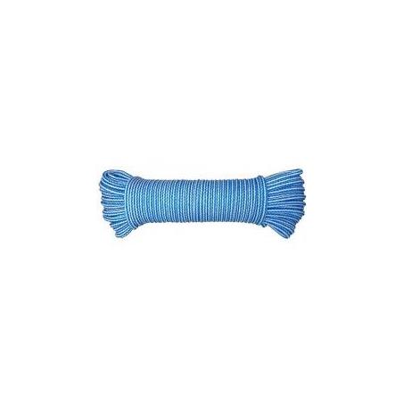 Madeja de polipropileno trenzado – 4 mm × 25m – Blanco/Azul